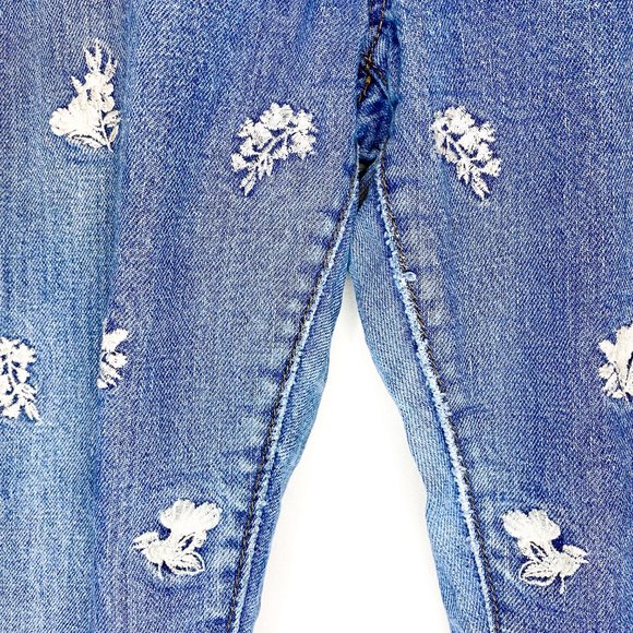 Ann Taylor Floral Embroidered Denim - Picture 9 of 11